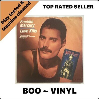 Freddie Mercury - Love Kills 7" 45rpm Vinyl Single 1984 EX / EX Condition