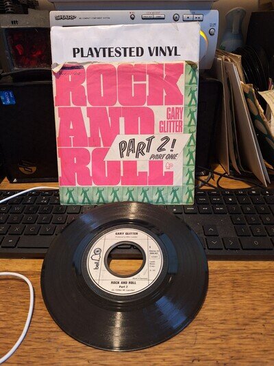 GARY GLITTER ROCK AND ROLL PART 2 RARE BELL GERMAN PRESS VG VINYL PICTURE SLEEVE