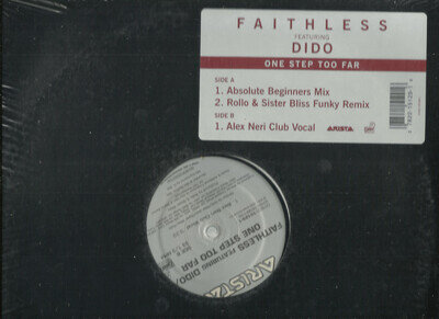 FAITHLESS DIDO one step to far 12" PS 3-Track Record SEALED 2002 USA CHEEKY REC
