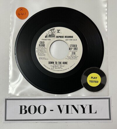 Cold Blood - Down To The Bone 7” promo funk soul vinyl record VG +