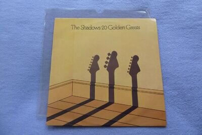 The Shadows – 20 Golden Greats – Vinyl LP – 1977 – with free h/duty PVC cover