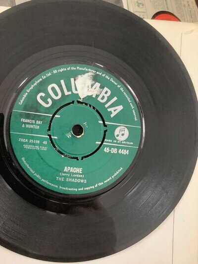 The Shadows. Apache 7" Single Columbia Records 1960