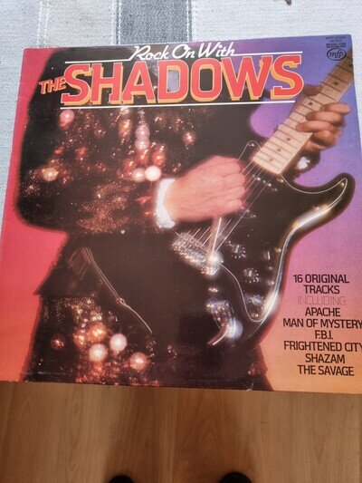 The Shadows Rock On With The Shadows UK LP Vinyl Record Album 1980 MFP50468