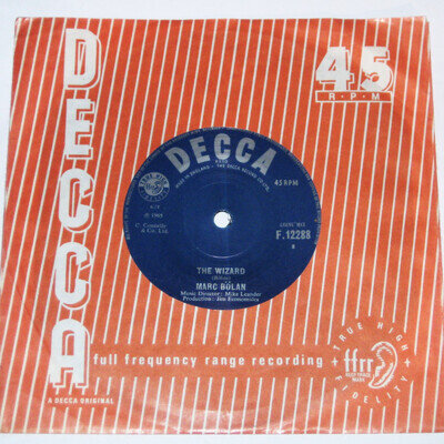 MARC BOLAN The Wizard 7" UK 45 Decca Vinyl PSYCH 65 1965 T.Rex RARE Glam