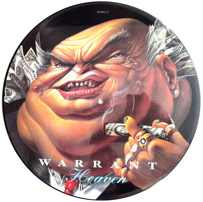 NEAR MINT! NM Warrant Heaven 12" VINYL PICTURE DISC 1989 Bon Jovi Whitesnake