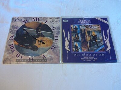Vixen-Not a Minute too soon 12" Picture Disc & 7" PS Mint