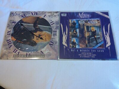 Vixen-Not a Minute too soon 12" Picture Disc & 7" PS Mint