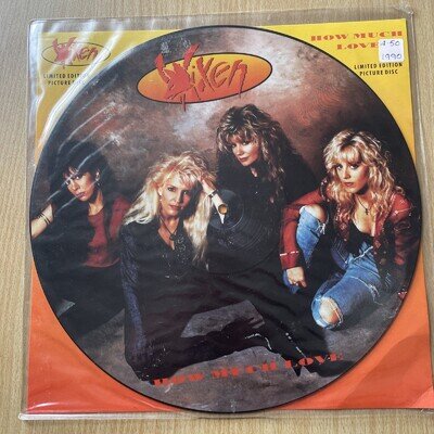 VIXEN ~ "How Much Love" ~ 1990 UK Ltd edition 3-track 12" Picture Disc single