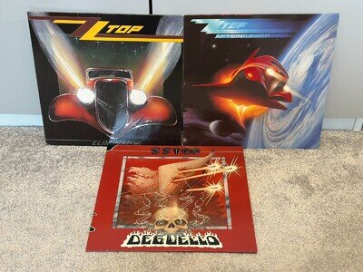 ZZ TOP - AFTERBURNER/ELIMINATOR/DEGUELLO - 3 X LP LOT CLASSIC ROCK - EX/EX L@@K