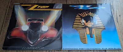 ZZ Top – Eliminator (1983) Vinyl, LP, Album + 12" Single - Sleeping Bag (1985)