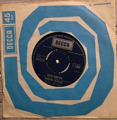 MARIANNE FAITHFULL Rare Sister Morphine/Something Better/ UK 7" ‎F 12889 1969 EX