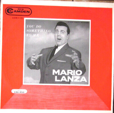 MARIO LANZA - You Do Something To Me - RCA Camden - Vinyl LP - Graded Very Good!