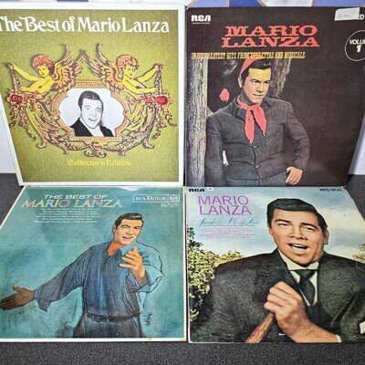 Mario Lanza 12" Vinyl Record Album Bundle Job Lot - In Ex Condition