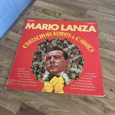 MARIO LANZA - Christmas Hymns & Carols - 12” VinylLP Record RCA Camden CDS 1036