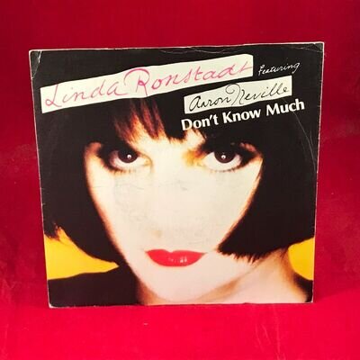 AARON NEVILLE LINDA RONSTADT Don't Know Much 1989 UK 7" Vinyl Single record B