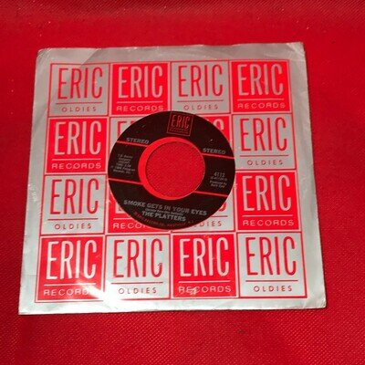 THE PLATTERS Smoke Gets In Your Eyes 1986 USA 7" vinyl single Harbor Lights 45