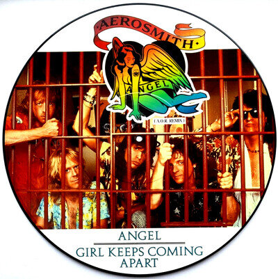 NM/NM Aerosmith Angel 12" VINYL PICTURE DISC 1988 NM EX+
