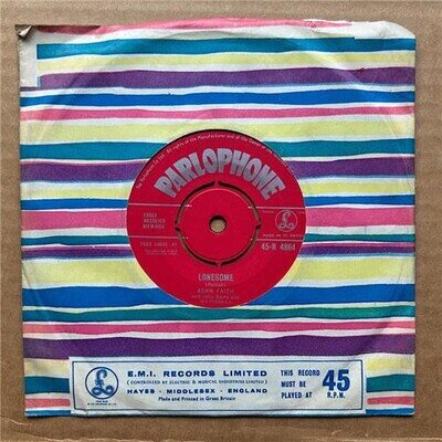ADAM FAITH LONESOME 7" 1962 with watch your step - nice copy UK