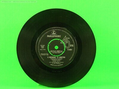 ADAM FAITH A MESSAGE TO MARTHA (128) 2 Track 7" Single including Plain Paper Sle