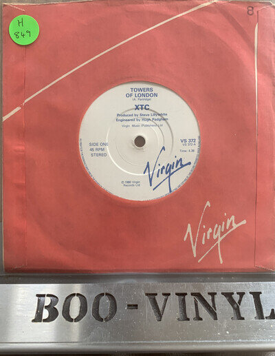 XTC - Towers Of London - Set Myself On Fire 7" Vinyl Virgin VS 372 (1980)