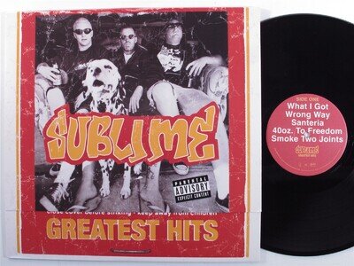 SUBLIME Greatest Hits GEFFEN/UME LP NM/VG++ 2019 reissue die-cut unipak z