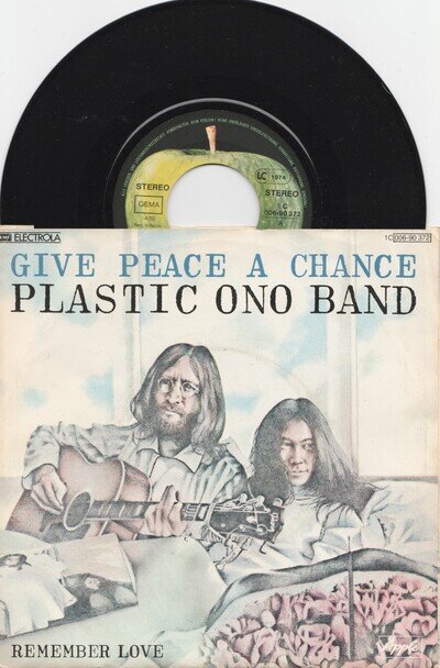 PLASTIC ONO BAND (J.LENNON/YOKO ONO,Apple 45 p/s.Stereo. GERMAN.Nice cover