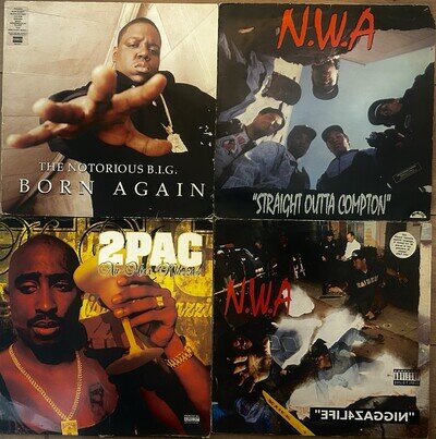 RAP HIP HOP - NWA 2 PAC B.I.G - DEATH ROW - VINYL ALBUMS X4 RAP HIP HOP