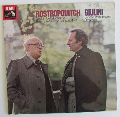 Dvorak, Saint-Saens Cello Concertos / Rostropovich, Guilini, LPO - EMI ASD 3452