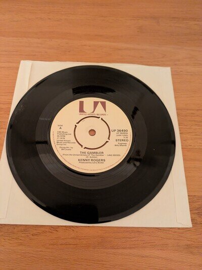 Kenny Rogers 'The Gambler' 7" Vinyl Single - 1978 United Artists Records