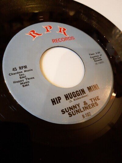 SUNNY & THE SUNLINERS 7" HIP HUGGIN MINI Original SOUL 60s excellent condition