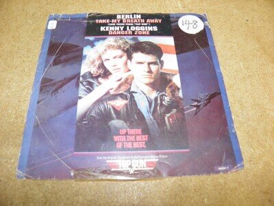 KENNY LOGGINS DANGER ZONE/ BERLIN TAKE MY BREATH AWAY VINYL 7" 45RPM PS