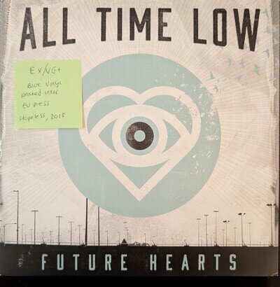 All Time Low Future Hearts Blue Vinyl Record EX/VG+ 2015