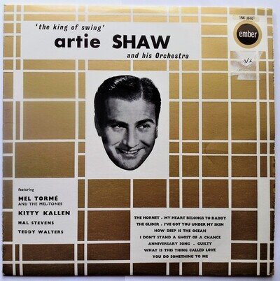 Artie Shaw The King Of Swing LP Ember EMB3328 EX/VG 1960s sleeve has sellotap...