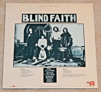 Blind Faith Vinyl LP Record RSO Records, Inc. 1978 Reissue Seidemann Cover