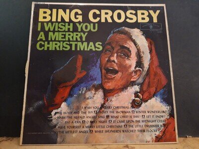 BING CROSBY I Wish You A Merry Christmas LP UK 1st Mono 1962 Great!