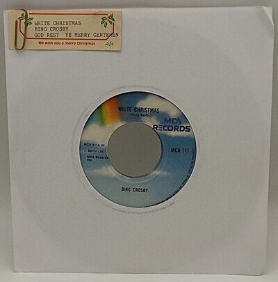 CHRISTMAS SGL RECORD-Bing Crosby -White Christmas - Ex Juke Box & Label
