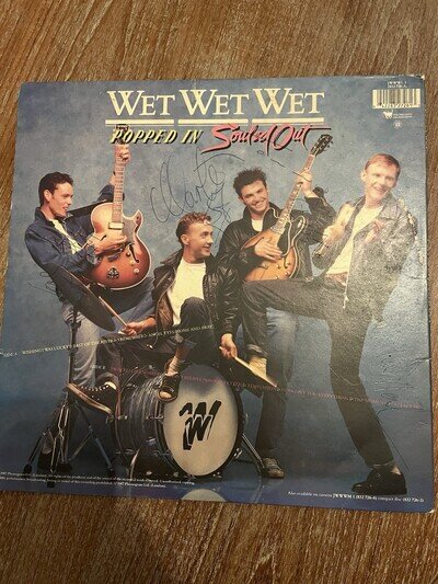 Wet Wet Wet Popped In Souled Out SIGNED AUTOGRAPHED by band UK LP 1987 + Photo