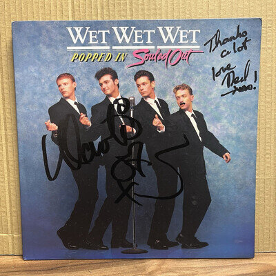Wet Wet Wet Popped In Souled Out SIGNED AUTOGRAPHED by band UK LP 1987 + Photo