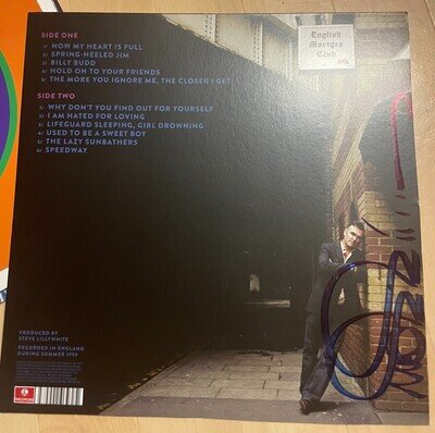 Morrissey Signed Autograph Vauxhall and I Back Sleeve