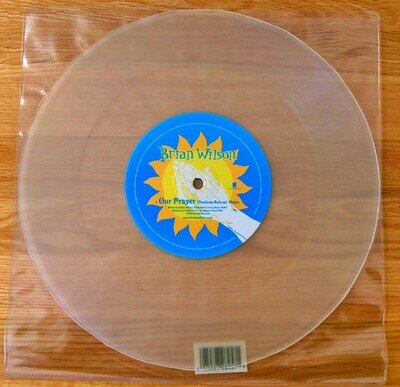 BRIAN WILSON "OUR PRAYER" - 10" ONE SIDED CLEAR VINYL SINGLE - RSD 2005 EX.CON