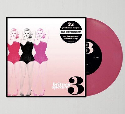 BRITNEY SPEARS 3 UO UO EXCLUSIVE DREAM POP PINK VINYL 7" 7500 COPIES WW NEW
