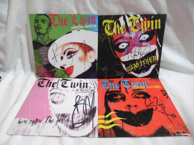 THE TWIN Boy George Set of 4 x 7" Vinyl PROT 127 128 129 130 *Signed* MINT