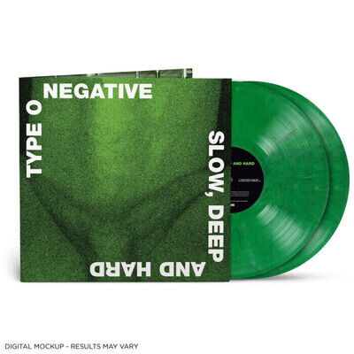 Type O Negative 'Slow, Deep And Hard' 2LP Green & Black Marbled Vinyl NEW SEALED