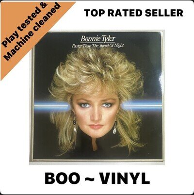 Bonnie Tyler Faster Than the Speed of Night 12" LP Vinyl EX / EX Condition