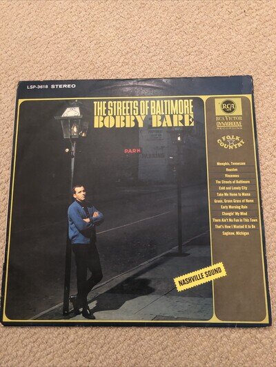 Bobby Bare ‘The Streets Of Baltimore’ Vinyl LP LSP 3618