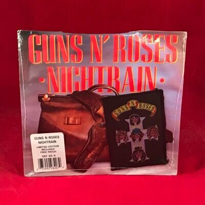 GUNS N ROSES Nightrain 1989 UK 7" vinyl single + PATCH NEW & SEALED 45 GEF60X