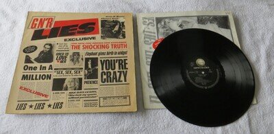 Guns N' Roses - Lies 1988 Geffen LP uncensored inner