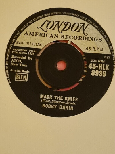Bobby Darin, Mack the knife, EX