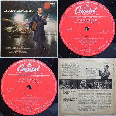 BOBBY HACKETT COAST CONCERT 1957 HI-FI MONO UNIQ TEXTURED CVR & ERROR CHILEAN PR