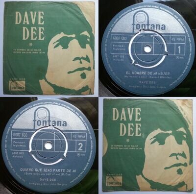 DAVE DEE MY WOMAN'S MAN 1970 MONO PROMO UNIQ CVR UNIQ PS MEGARARE CHILEAN PRESS!